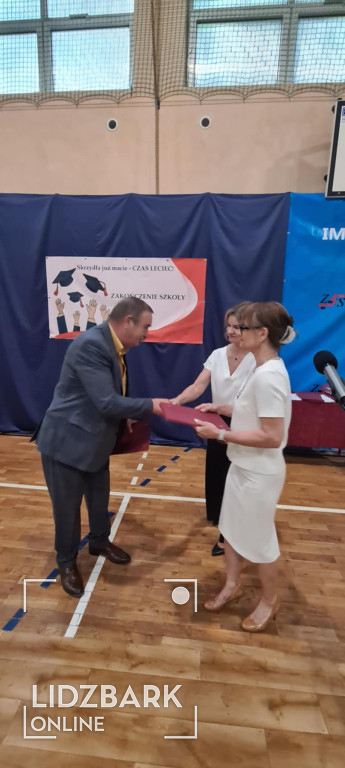 Zakończenie roku szkolnego ZS w Lidzbarku.