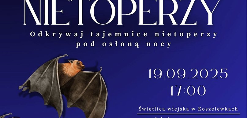 Spotkanie z nietoperzami w Koszelewkach. Zaprasza WPK